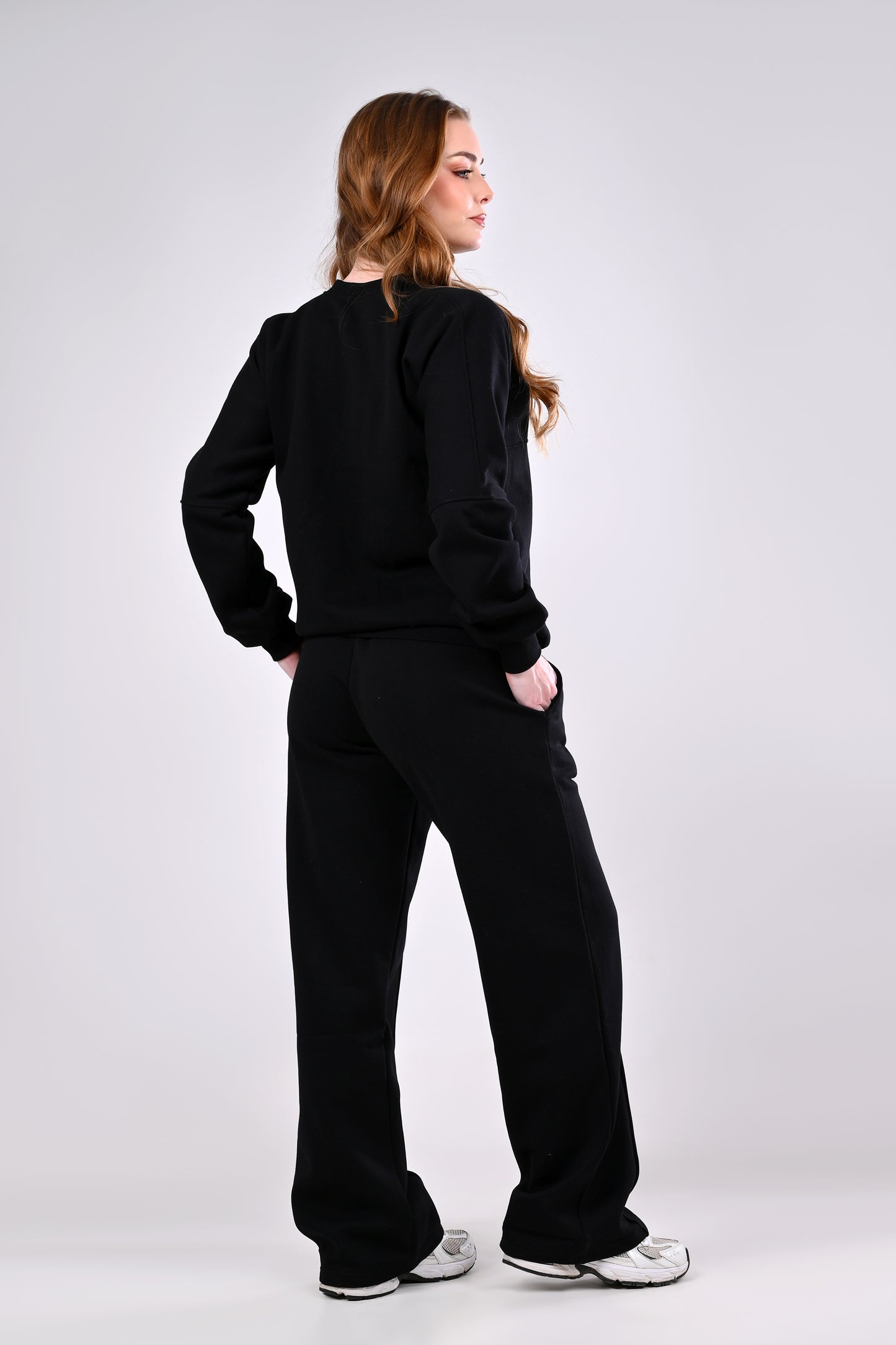 cotton melton suit - Wide-leg pants
