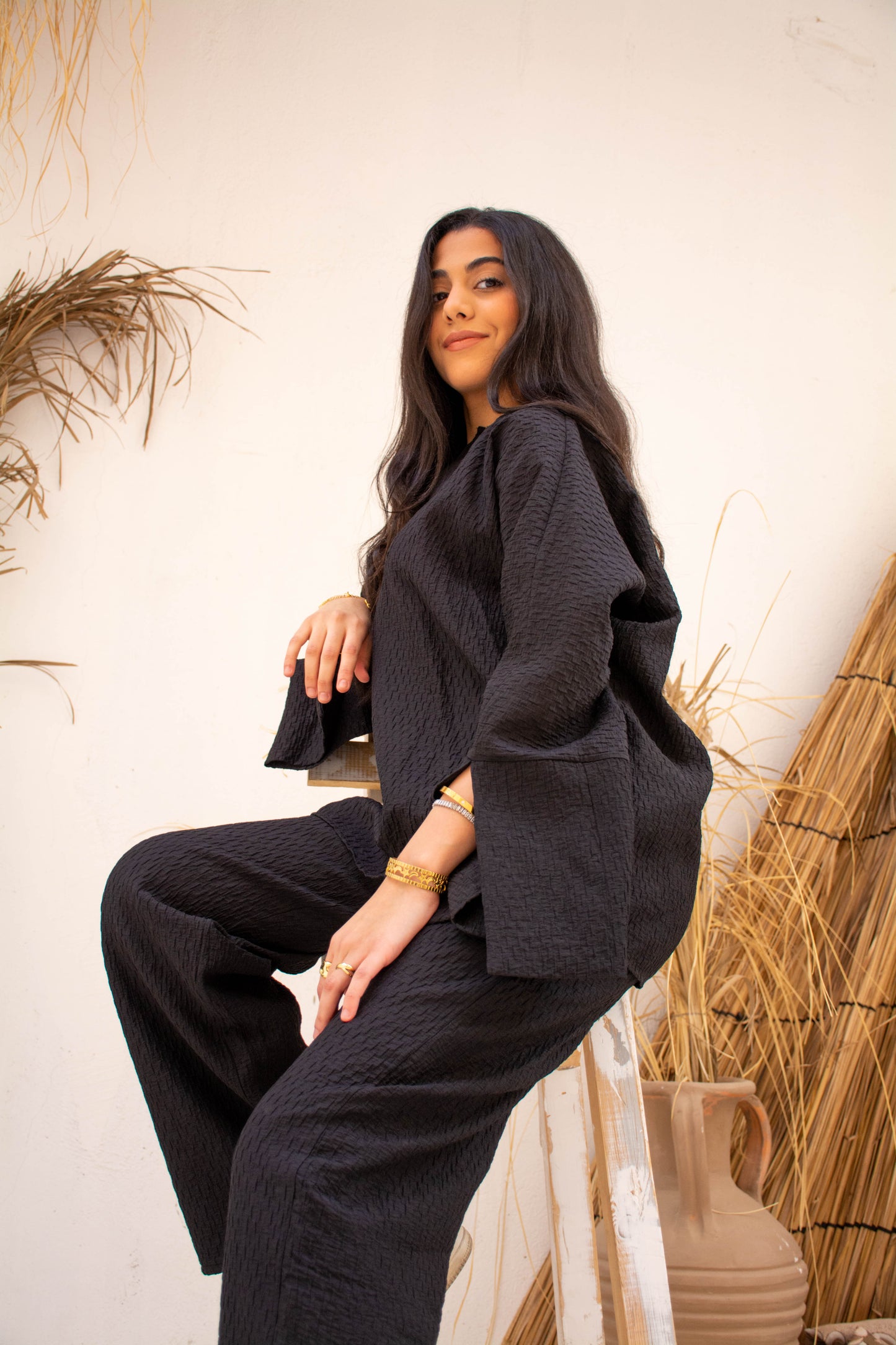 Lined Texture Set – Black