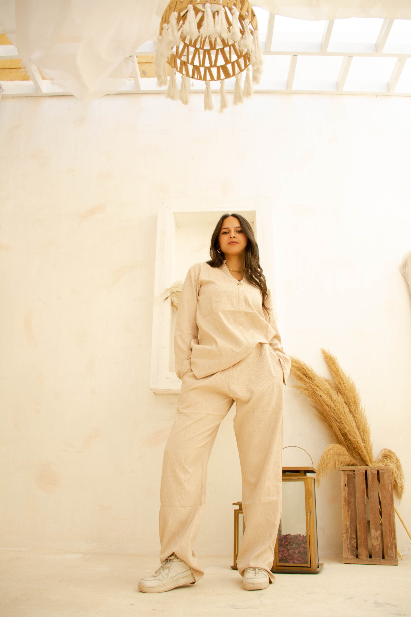Soft Crinkle Set – Beige