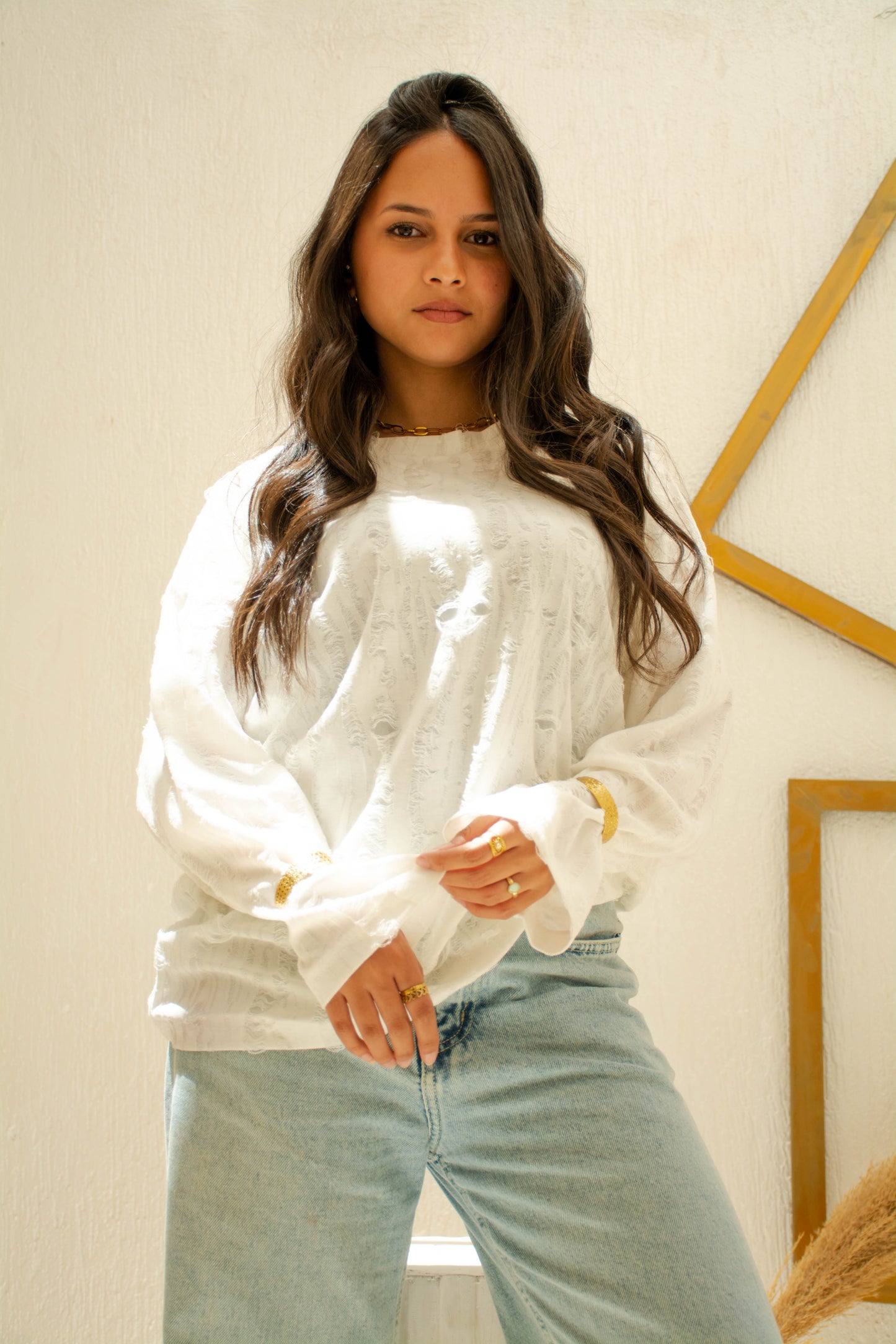 Ripped Top – White