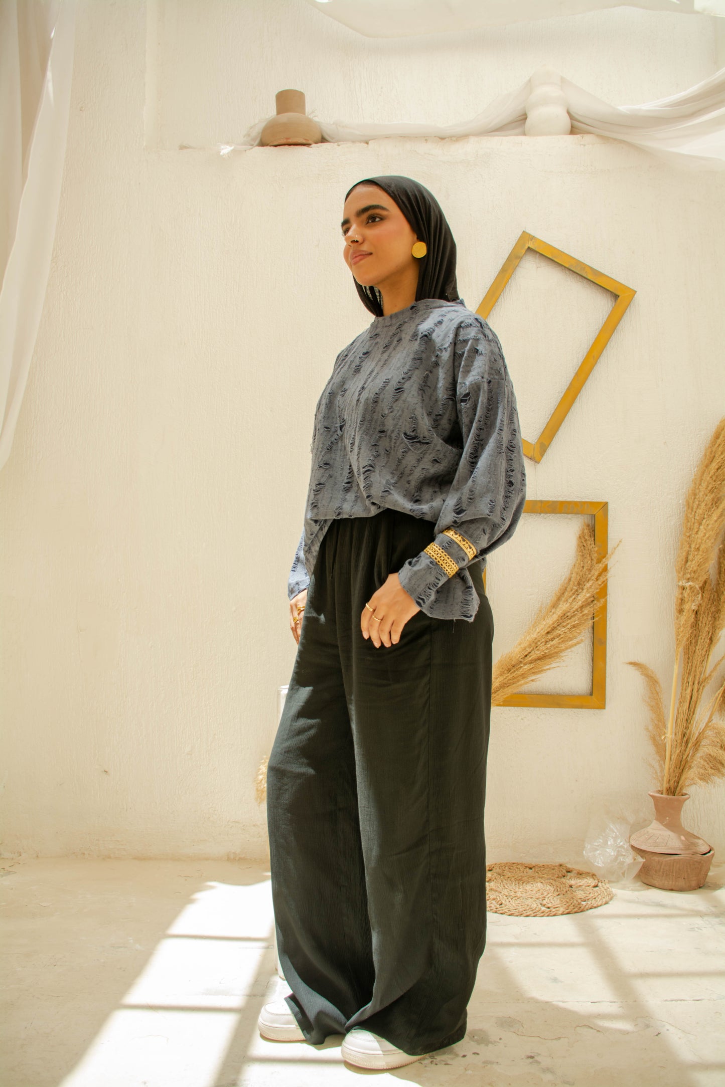 Ripped Top – Dark Grey