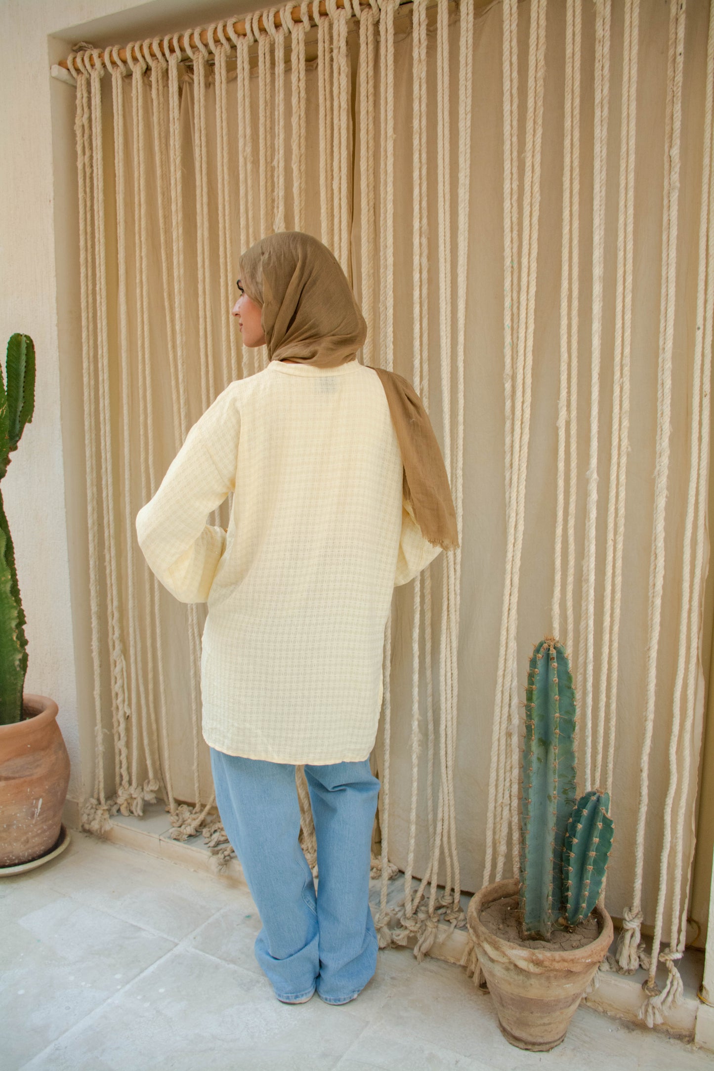 Textured Shirt – Light Yellow