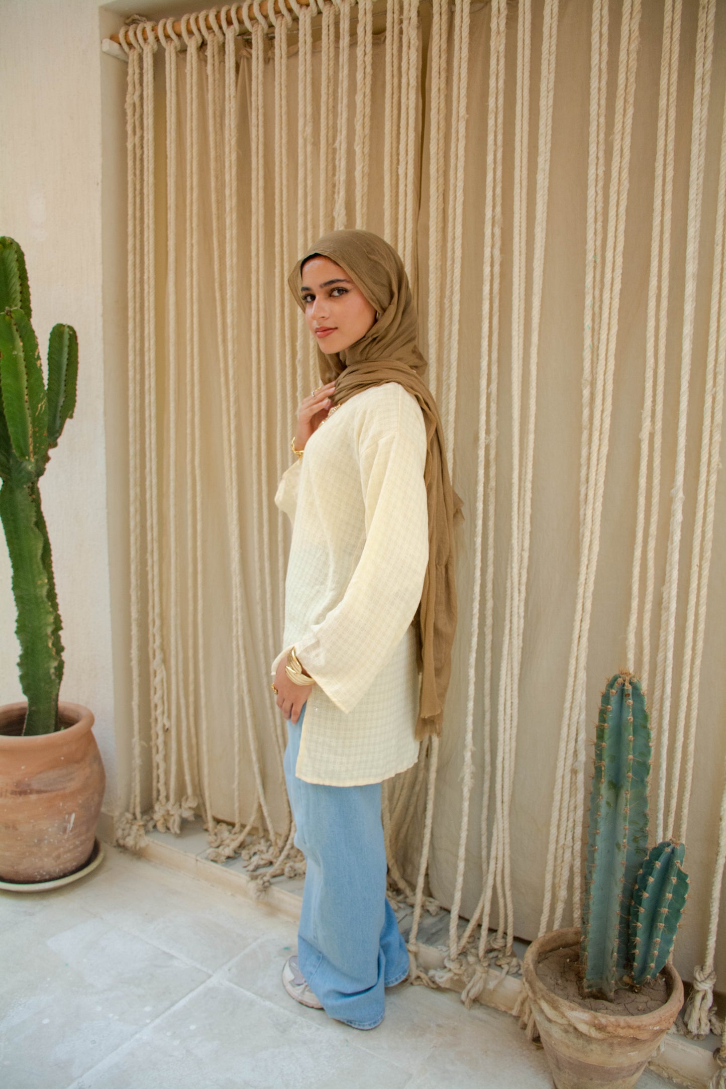 Textured Shirt – Light Yellow