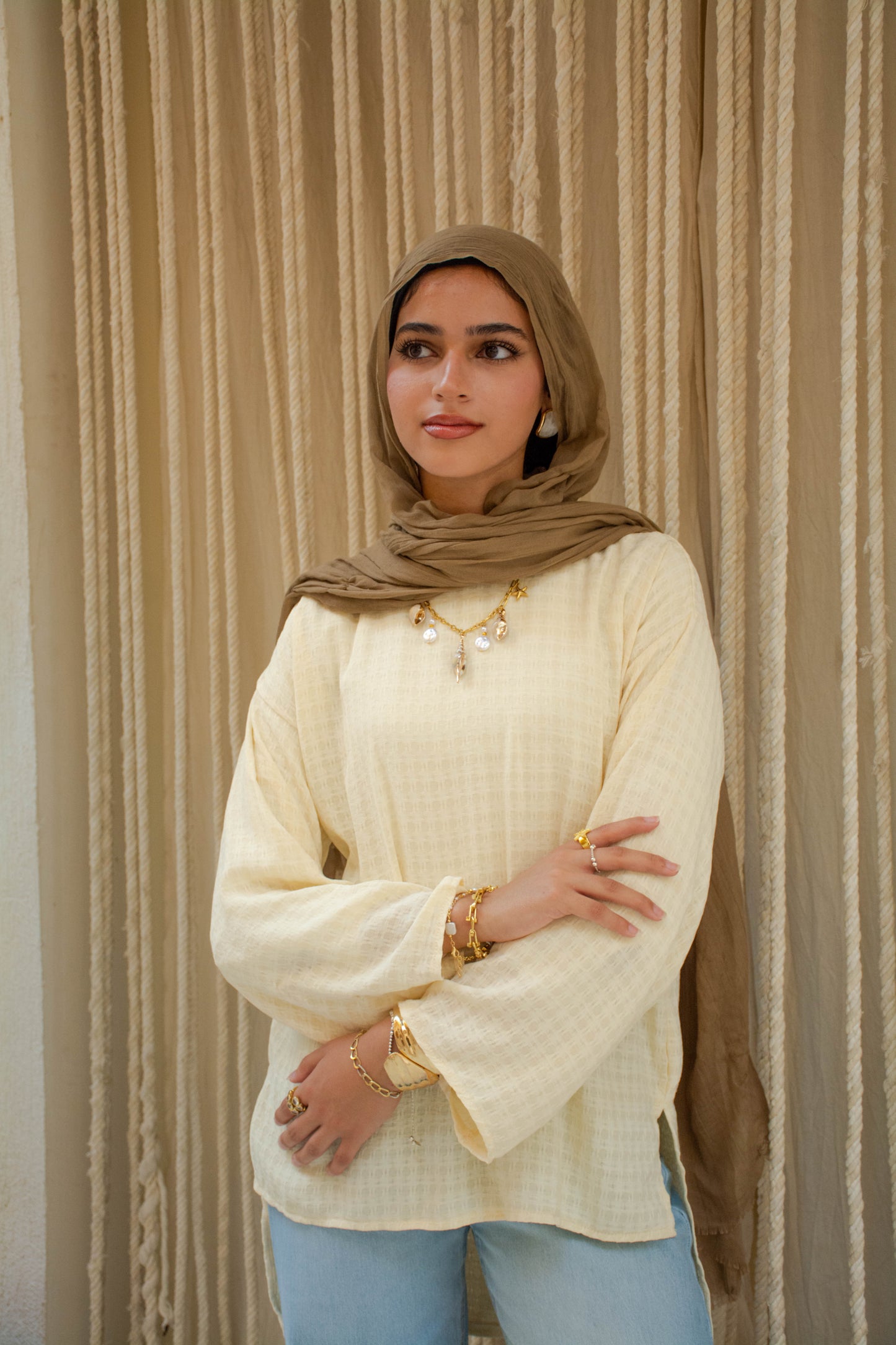Textured Shirt – Light Yellow