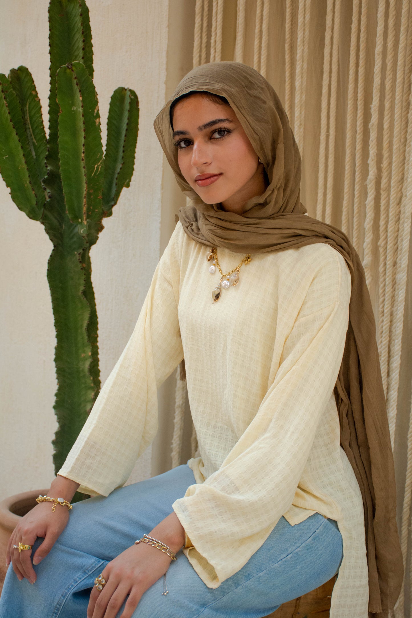 Textured Shirt – Light Yellow