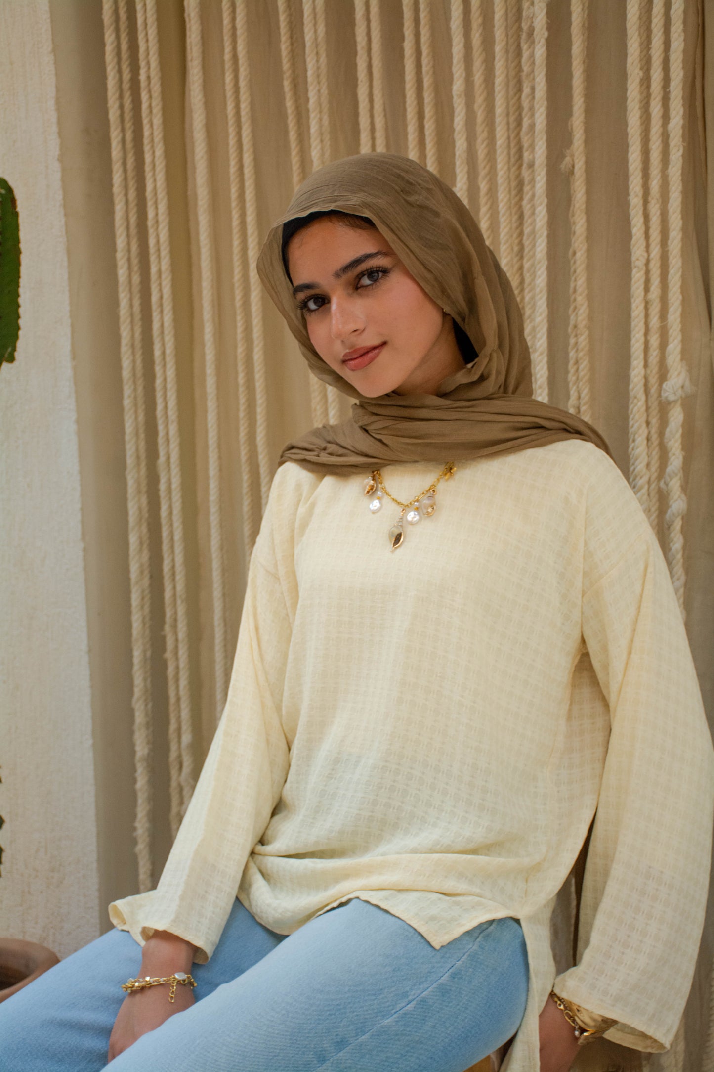 Textured Shirt – Light Yellow