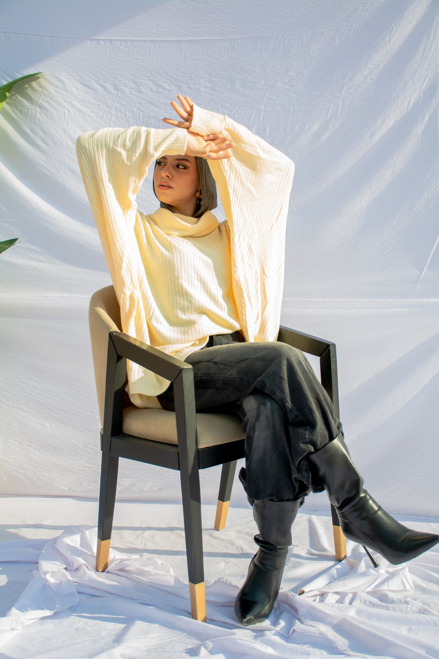 Cloud-Soft Oversized Cowl Neck Tunic