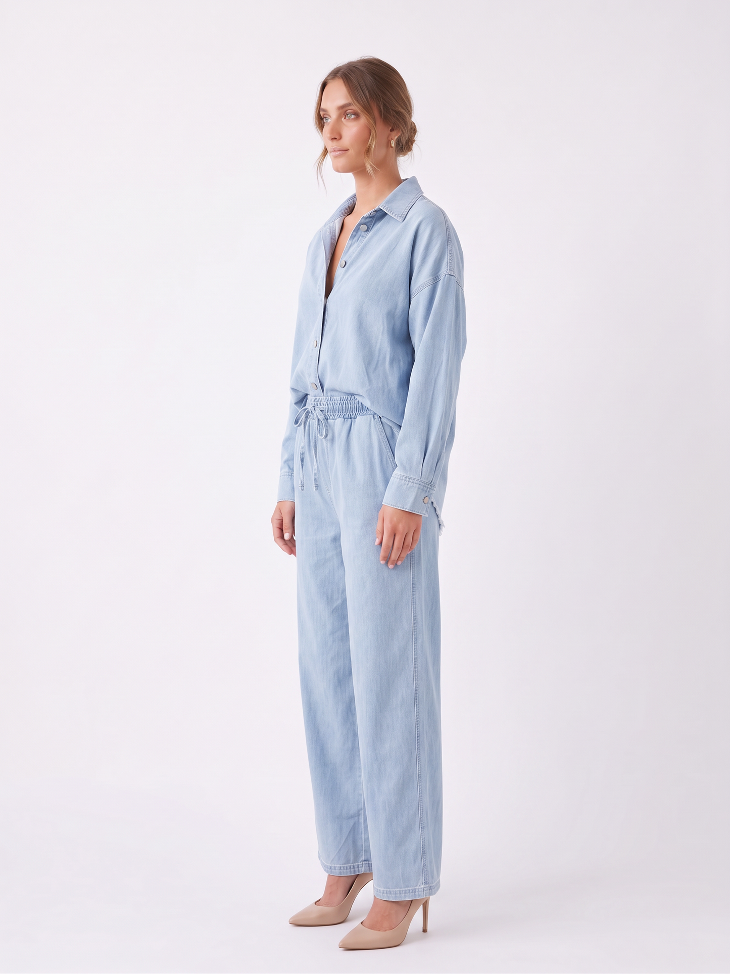 Denim Wide-Leg Co-Ord Set ✨