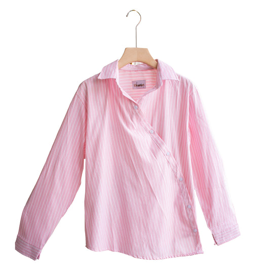 Pinstripe Wrap Shirt