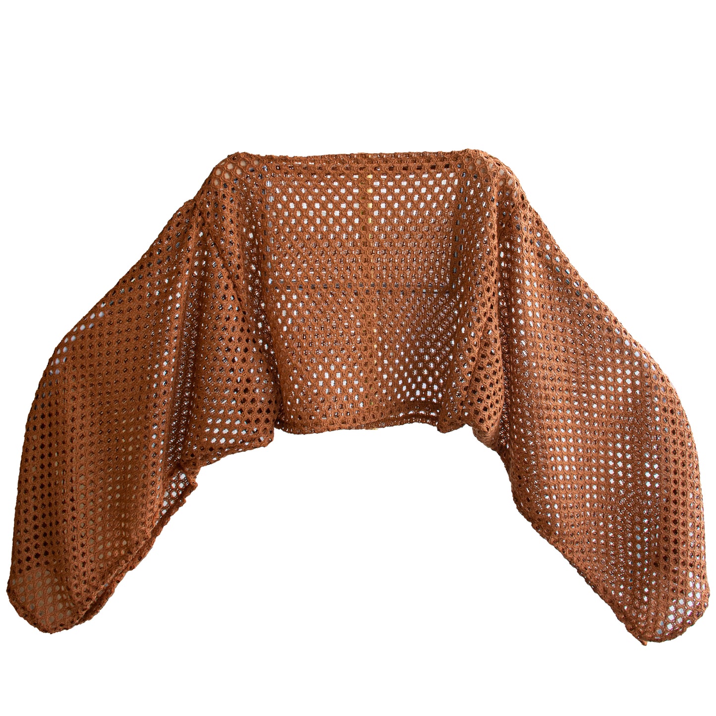 Crochet Balloon Sleeve Cover-Up