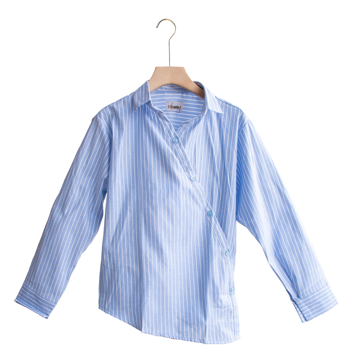 Pinstripe Wrap Shirt