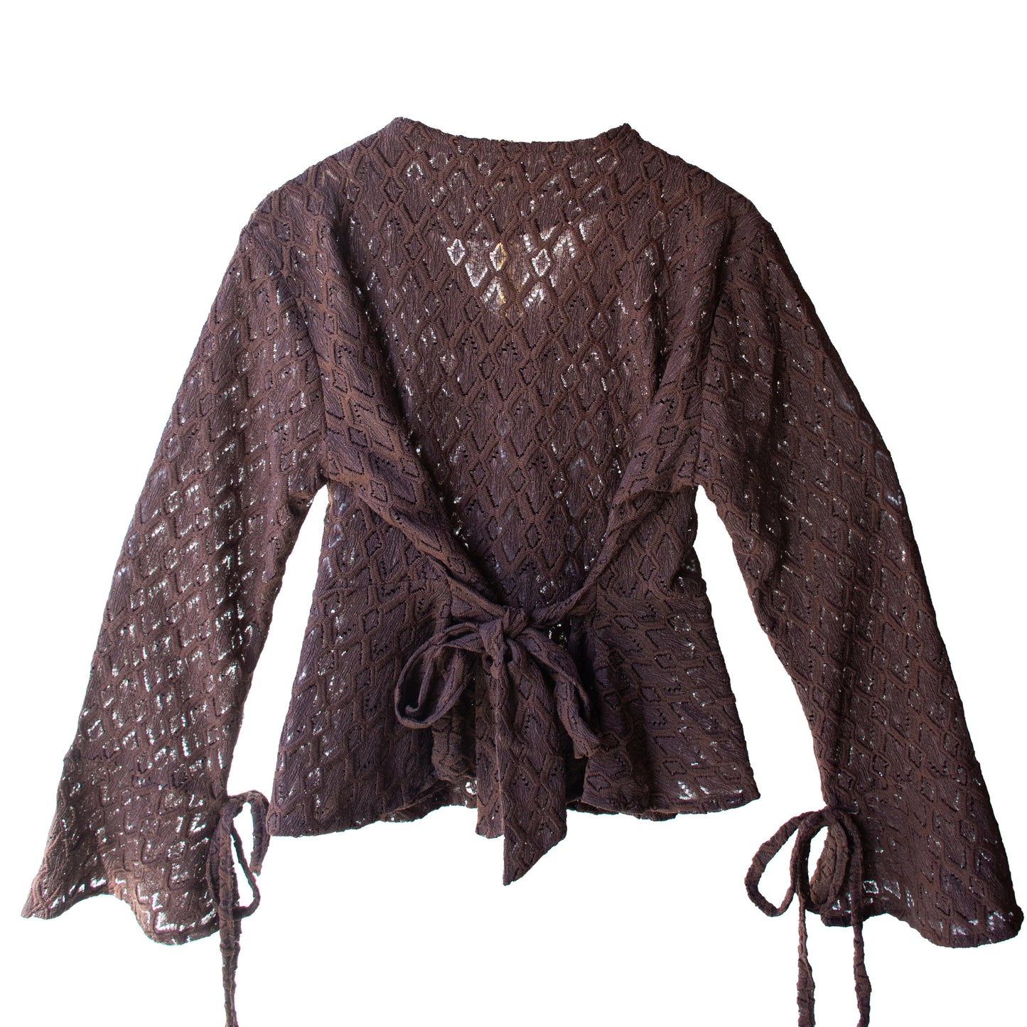 Lace Tie-Front Blouse