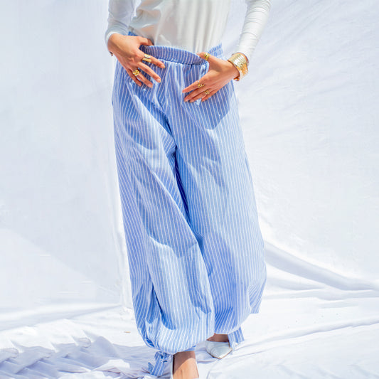 Blue Stripe Balloon Pants 💙