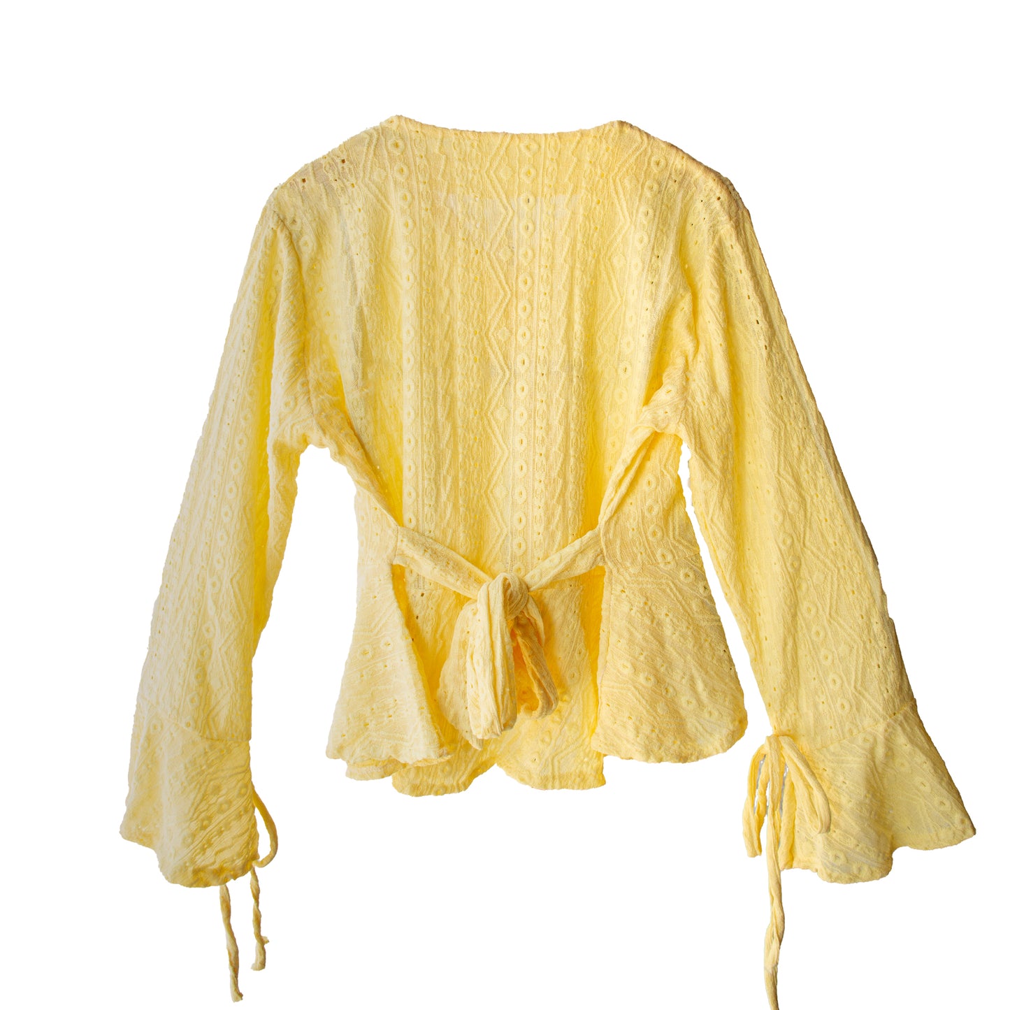 Lace Tie-Front Blouse