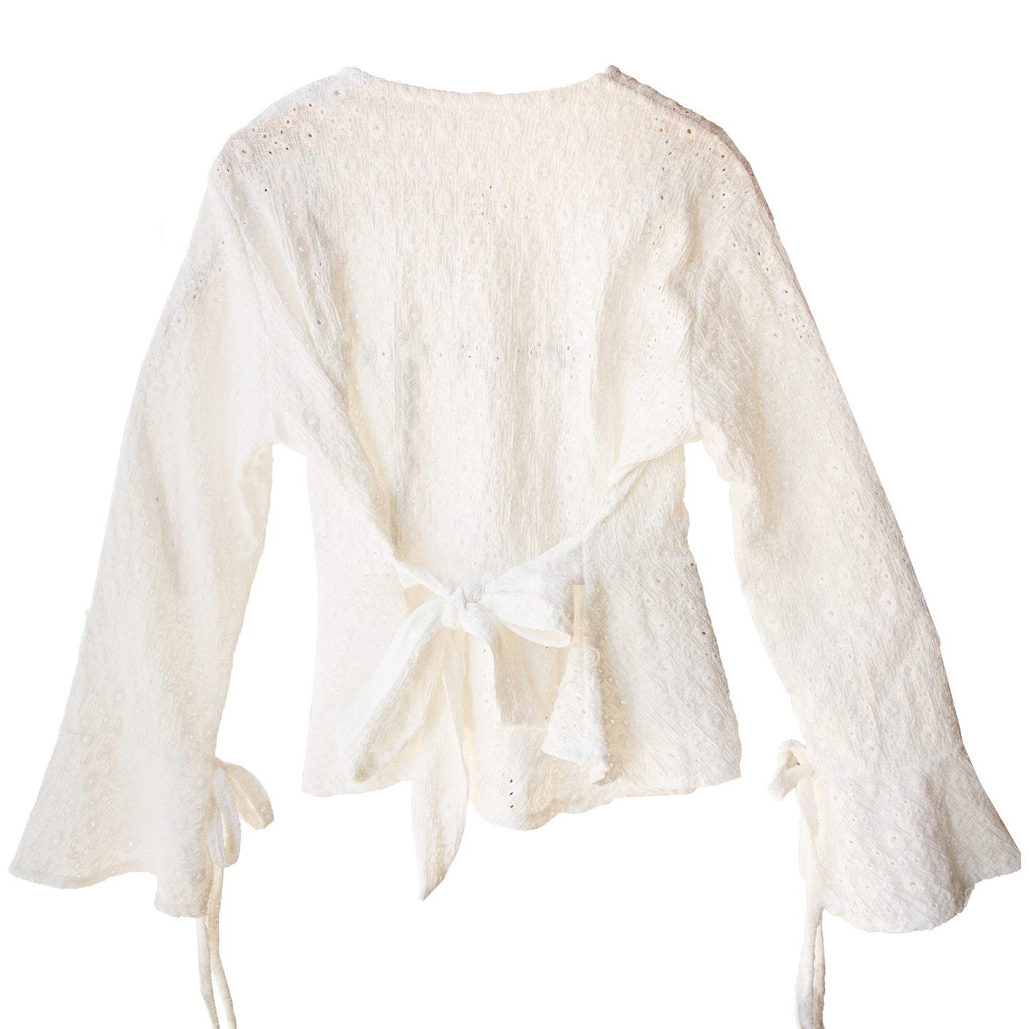 Lace Tie-Front Blouse