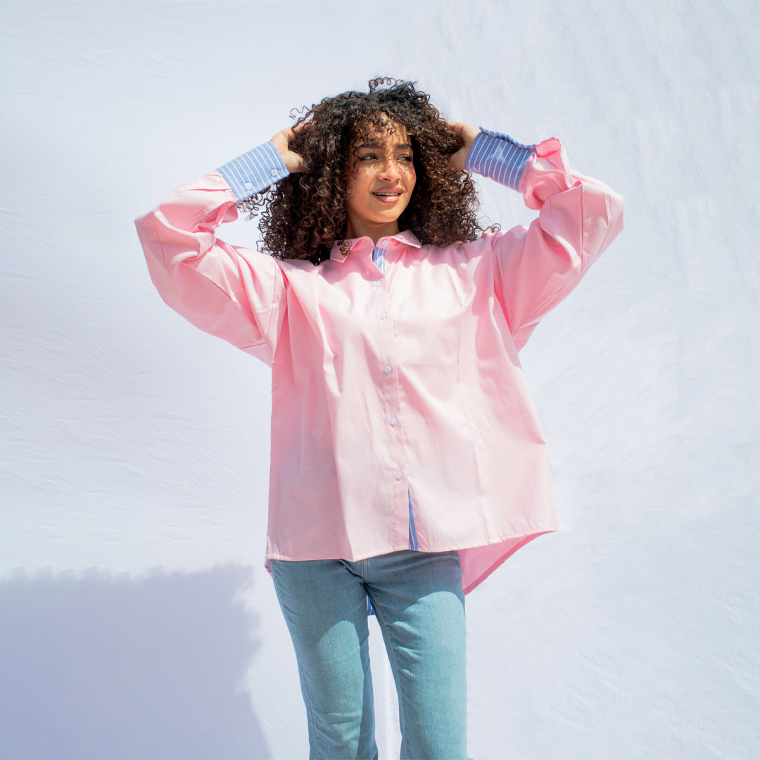 Pink Candy Oversized Shirt