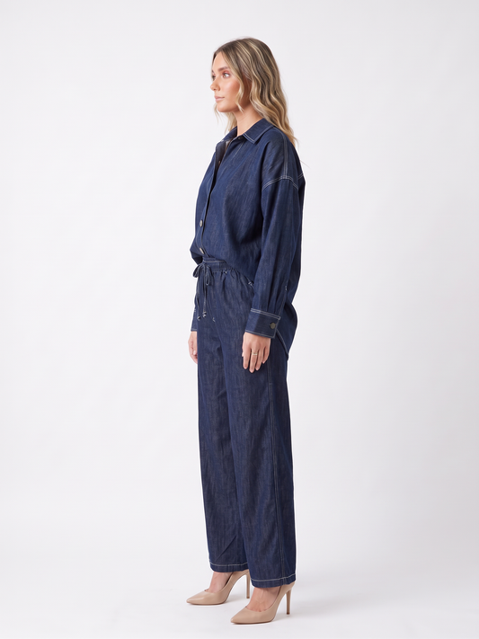 Denim Wide-Leg Co-Ord Set ✨