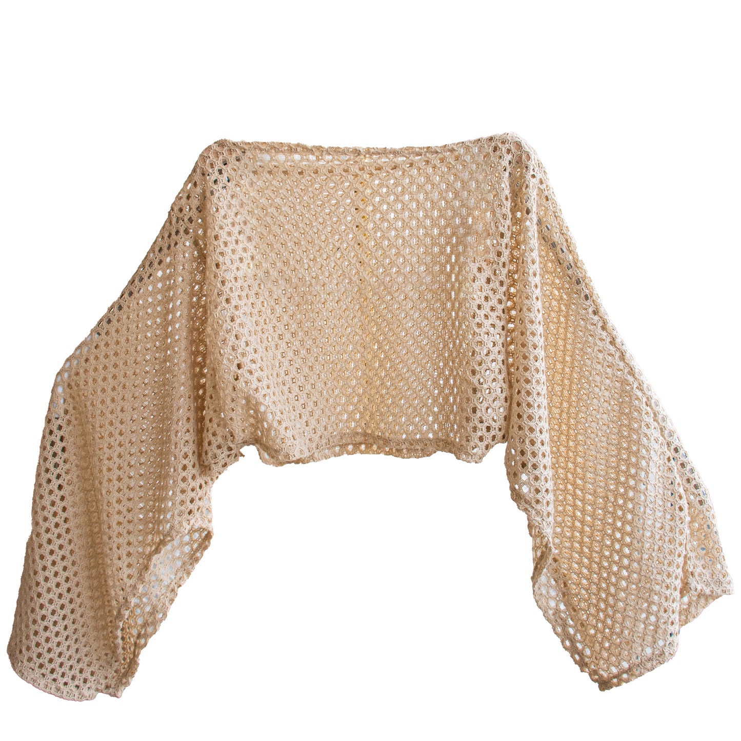 Crochet Balloon Sleeve Cover-Up