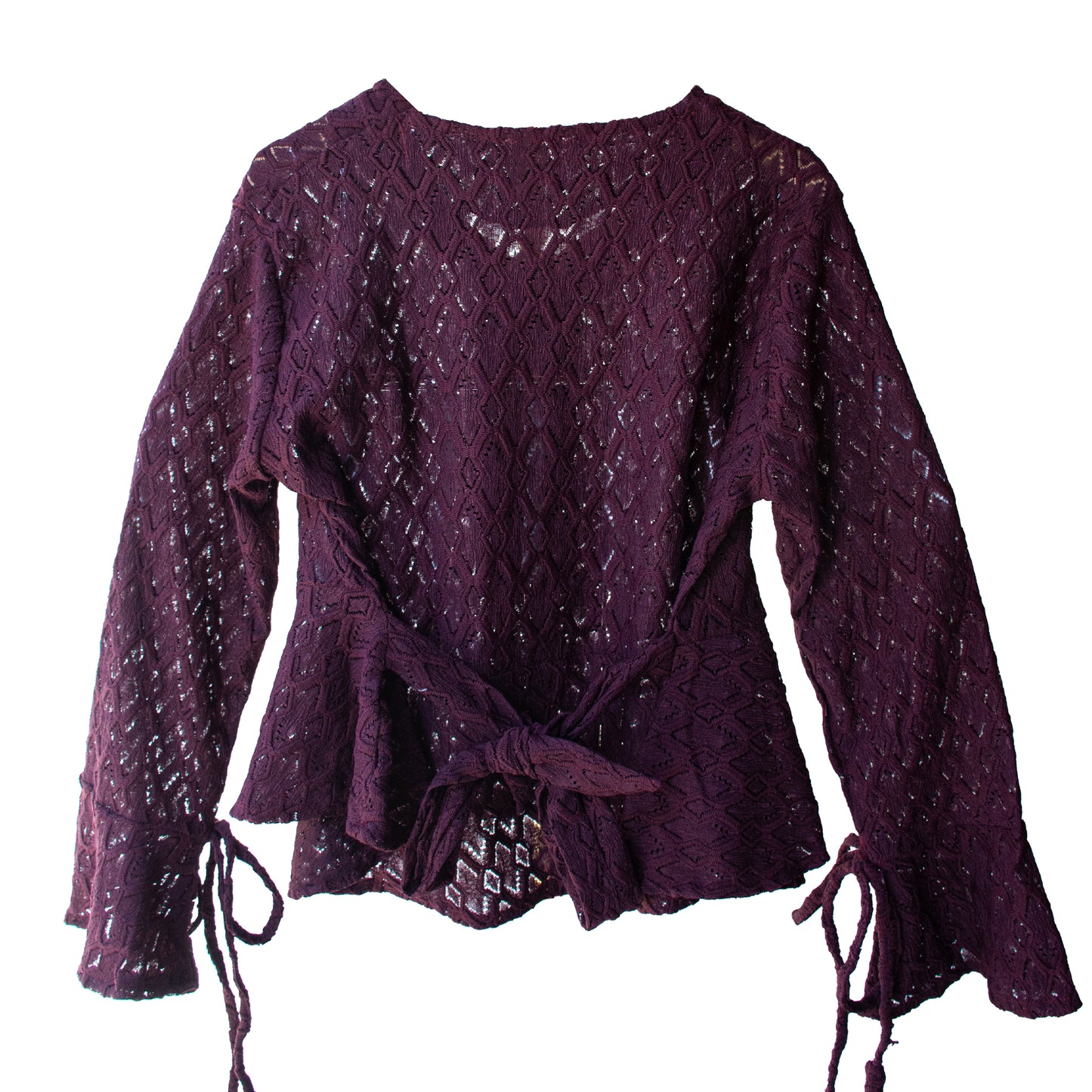 Lace Tie-Front Blouse
