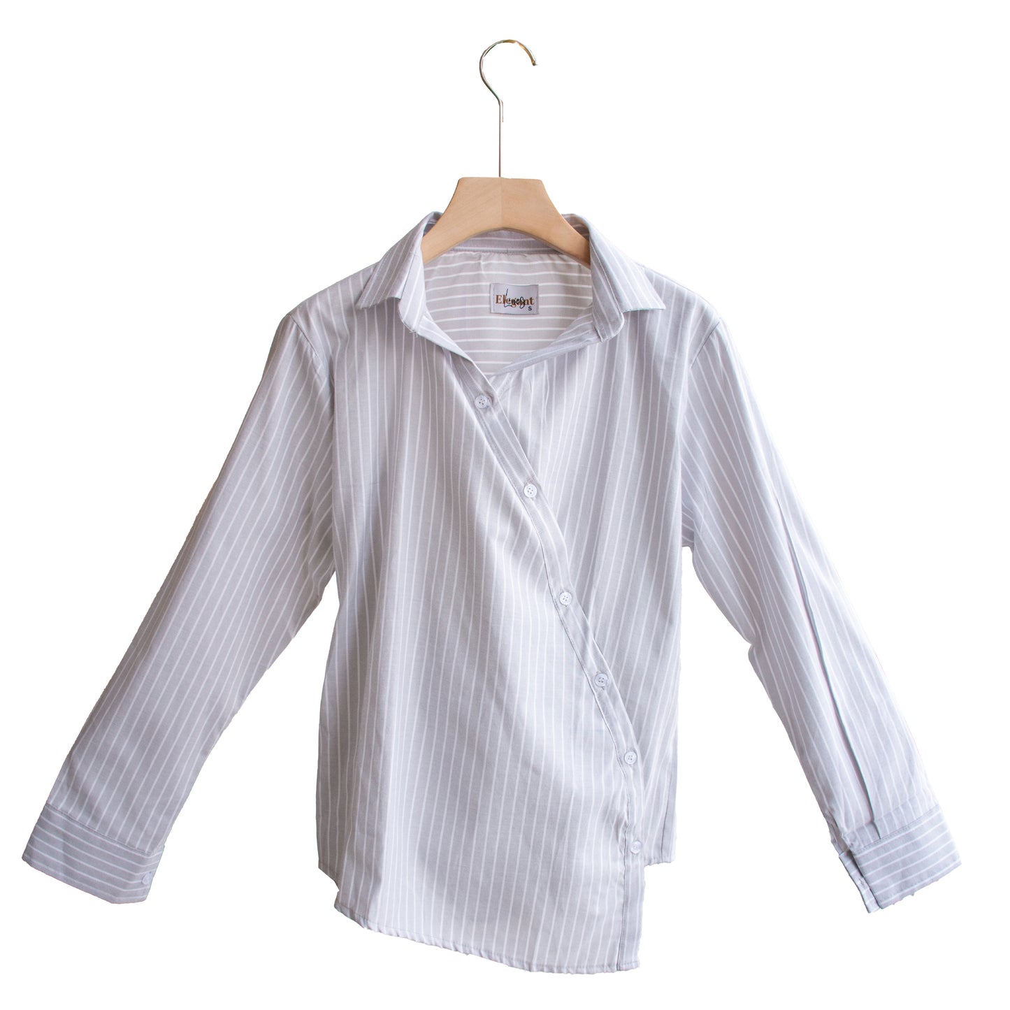 Pinstripe Wrap Shirt