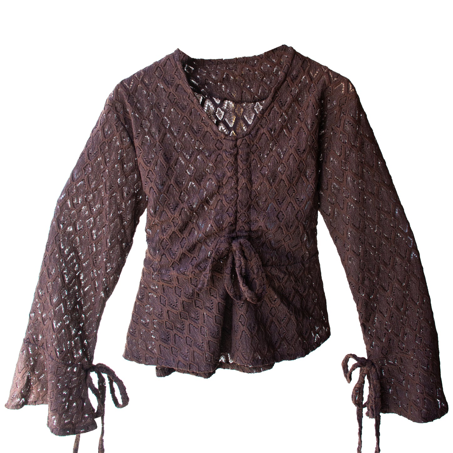 Lace Tie-Front Blouse