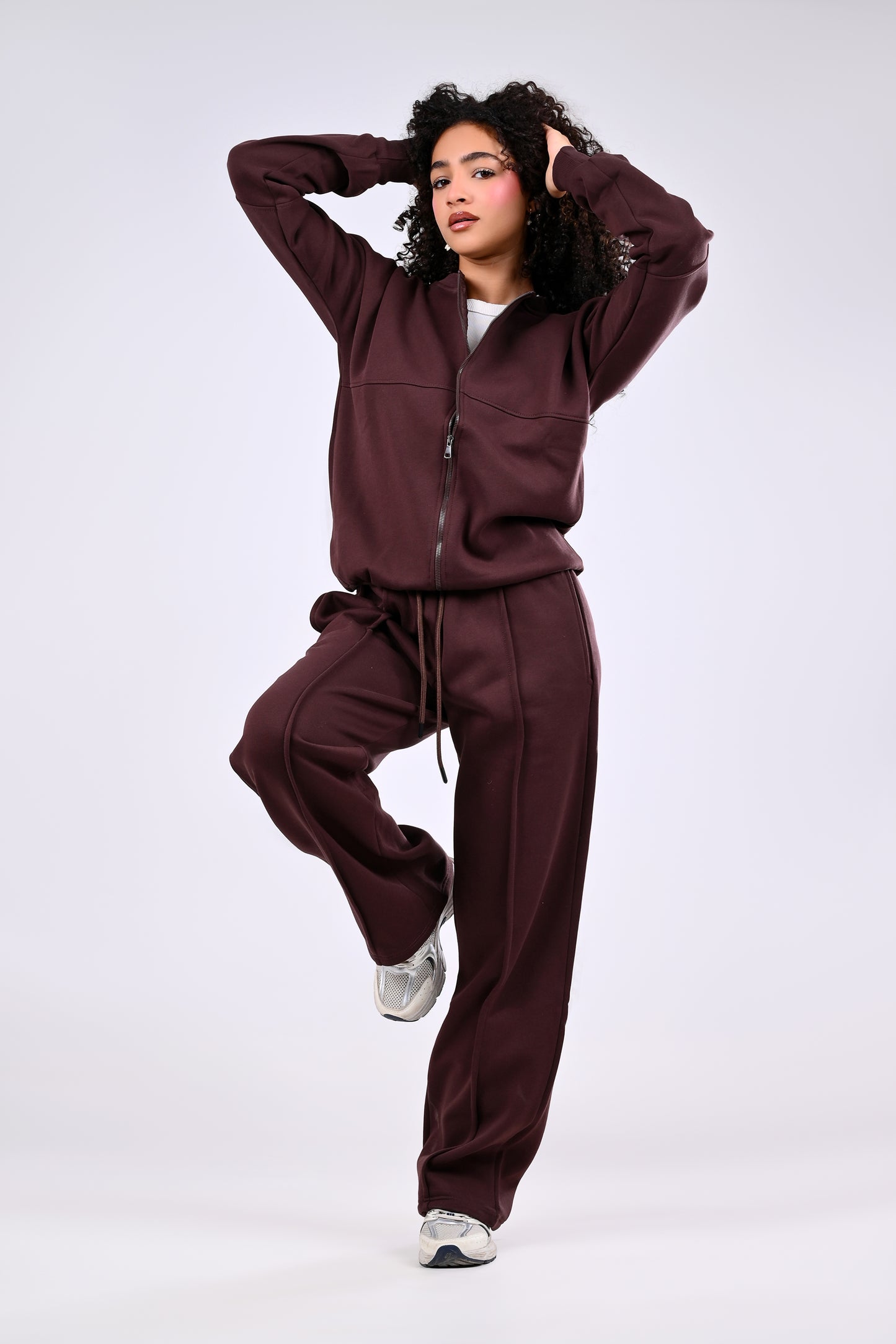 cotton melton suit - Wide-Leg Pants