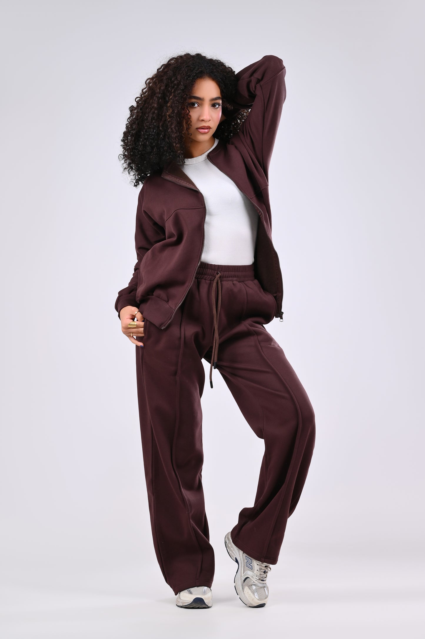cotton melton suit - Wide-Leg Pants