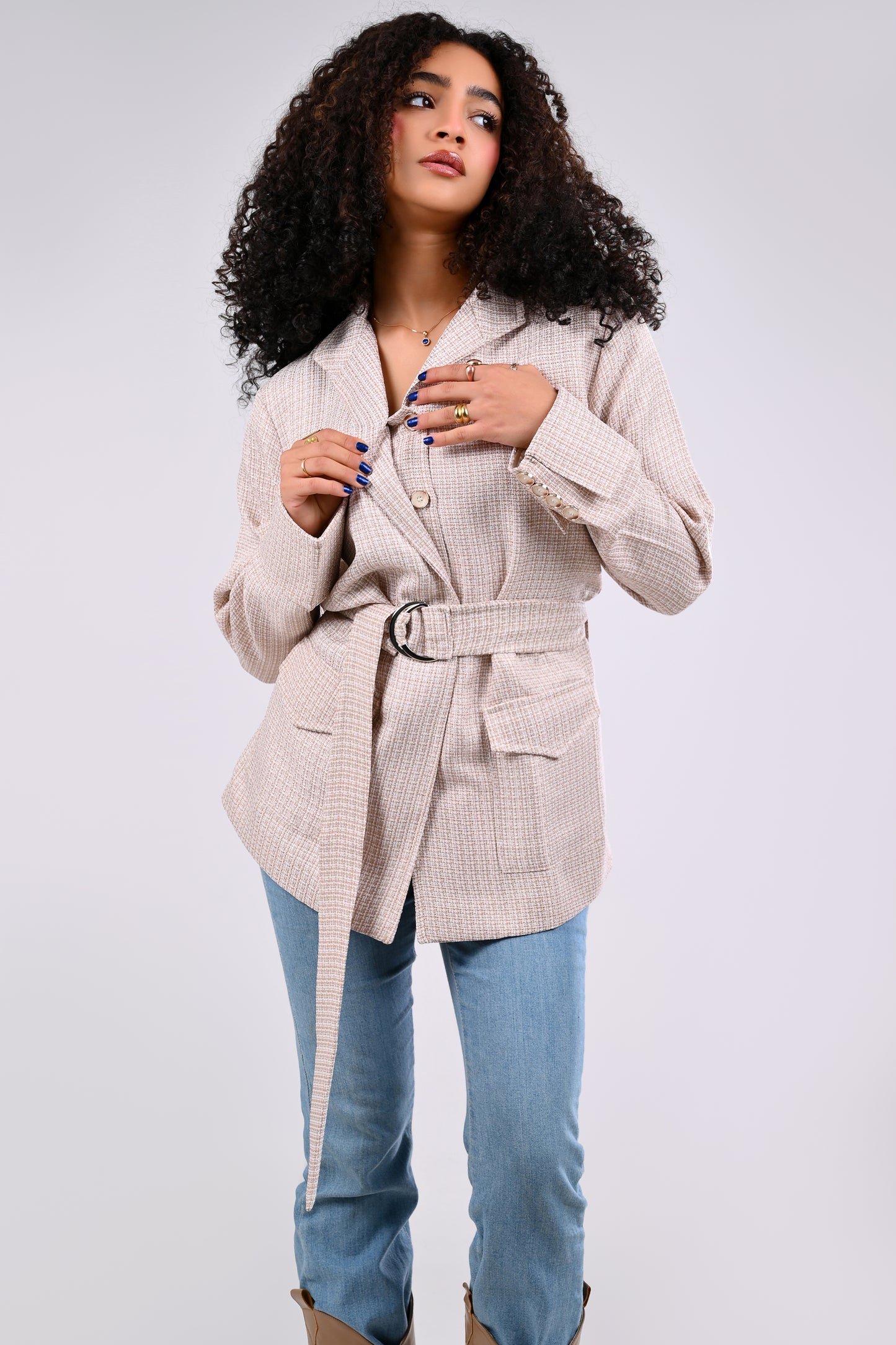 Belted Tailored Blazer/Jacket