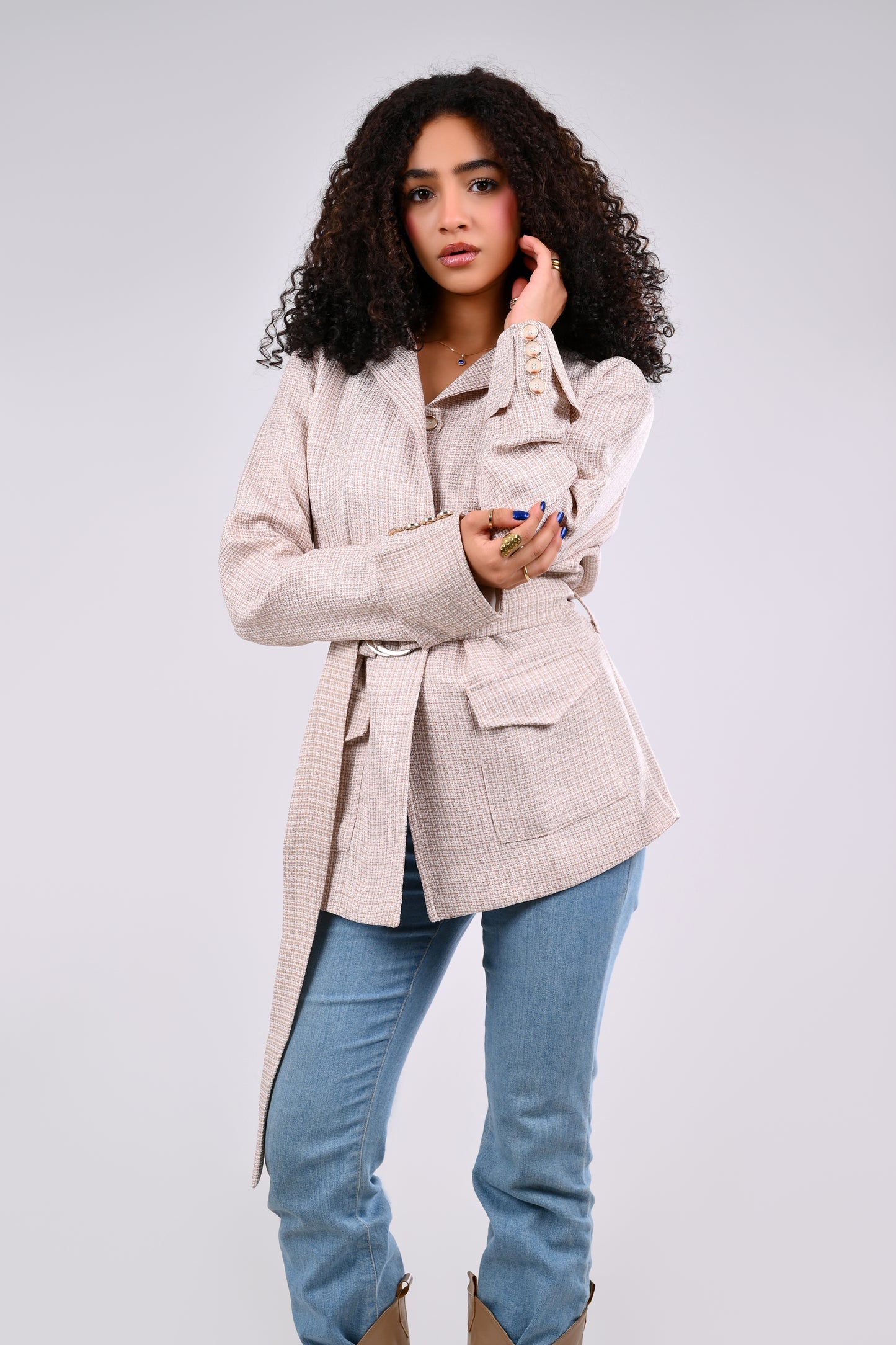 Belted Tailored Blazer/Jacket