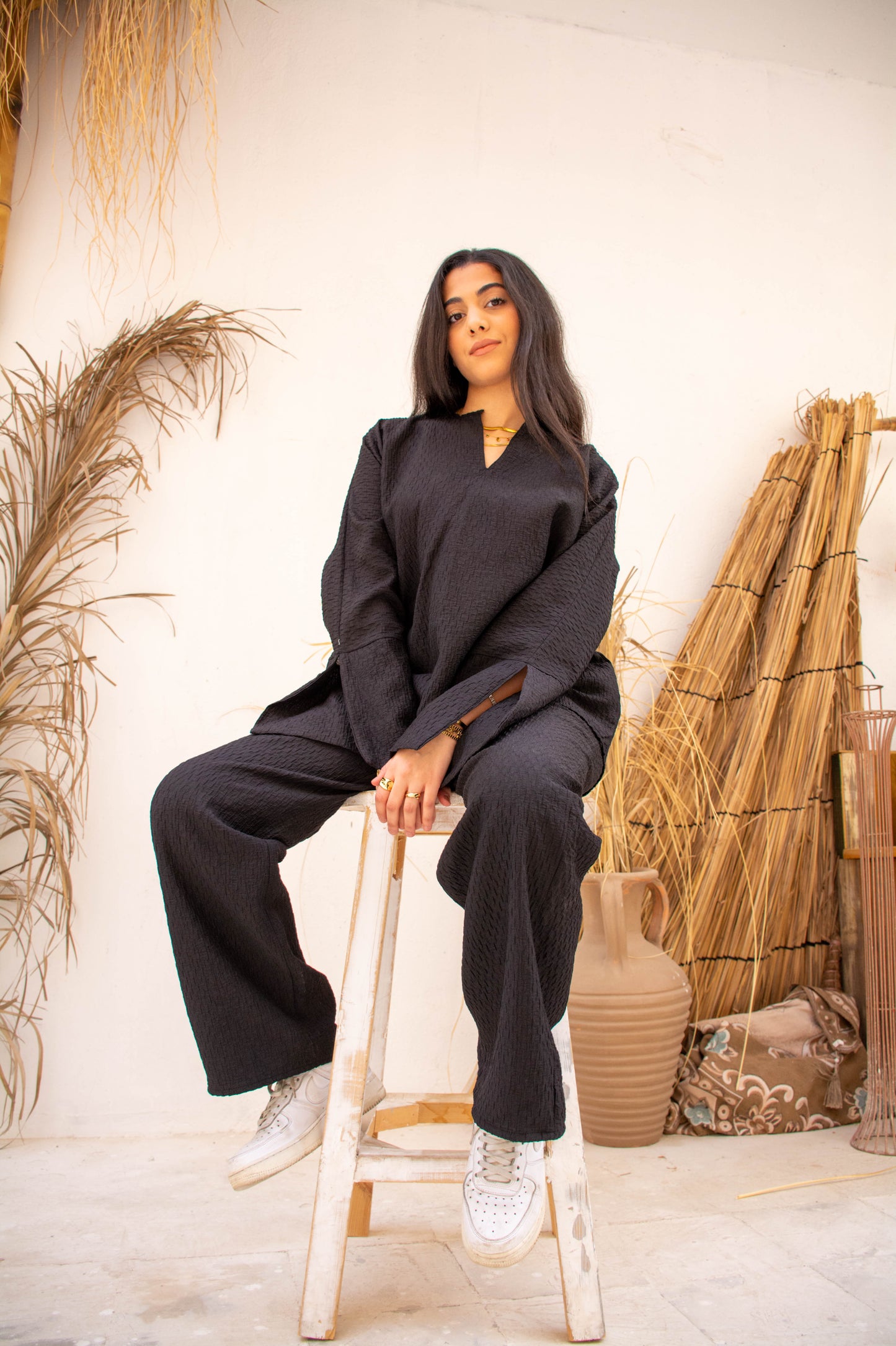 Lined Texture Set – Black
