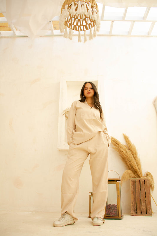 Soft Crinkle Set – Beige