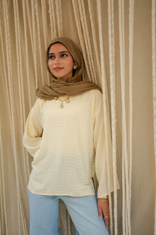 Textured Shirt – Light Yellow