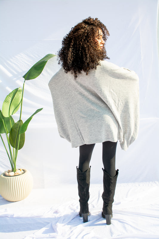 Cloud-Soft Oversized Cowl Neck Tunic