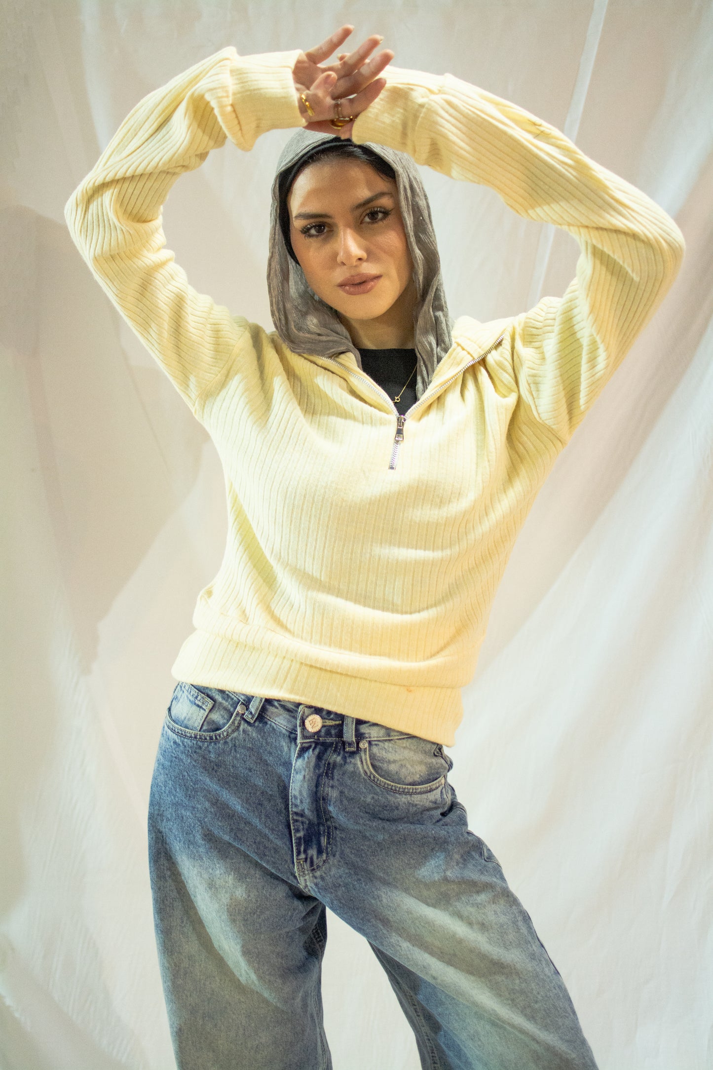 Soft Rib Zip Top