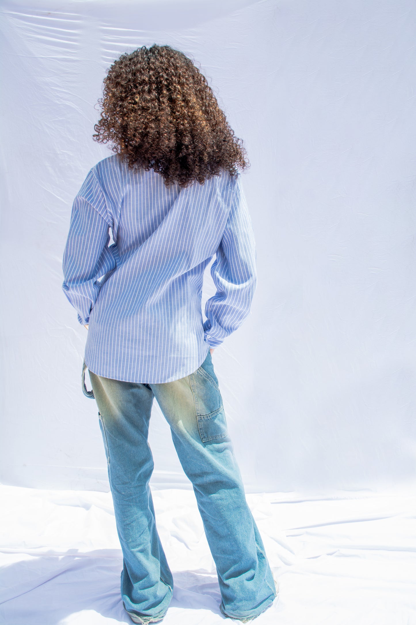 TIE-UP SUMMER SHIRT-BLUE