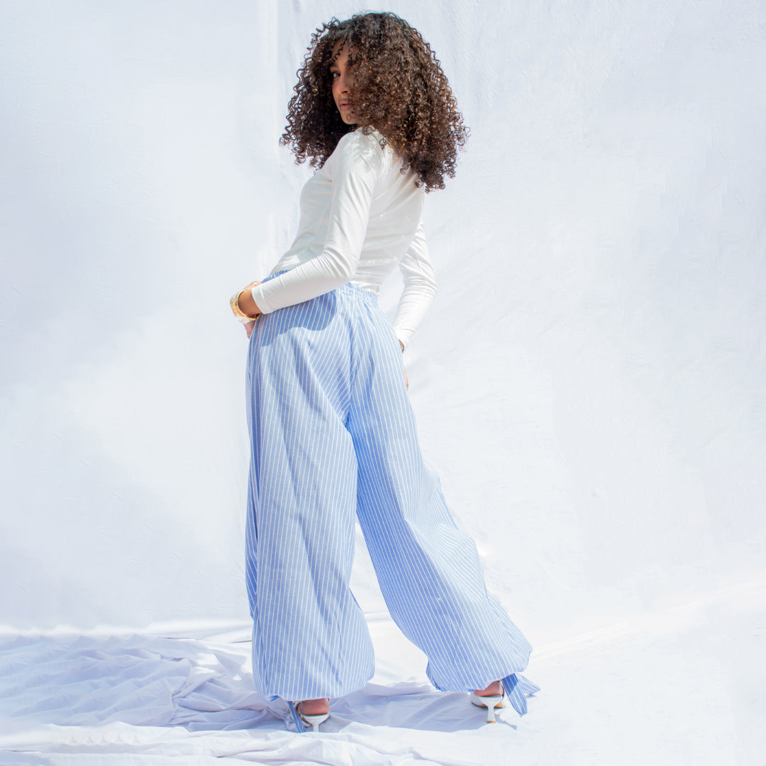 Blue Stripe Balloon Pants 💙